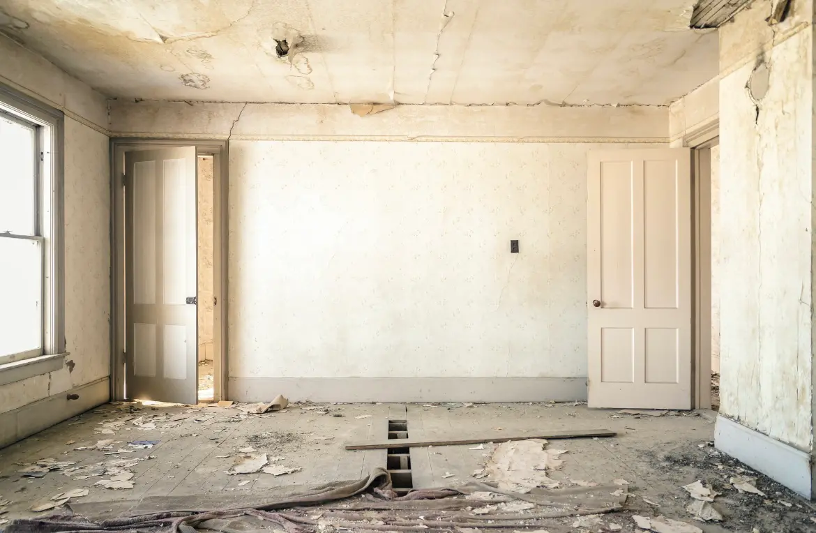 Waste disposal crew managing a cleanout project in Fairport Harbor